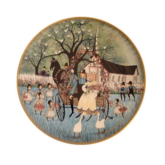 Charming Collectible Plate with Pastoral Scene - Picture 2 of 6